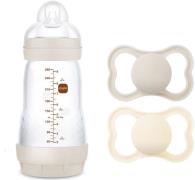 MAM Air Naturgummi Schnuller 6-16m &  Easy Start Babyflasche Anti-Koli...