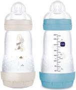 MAM Easy Start Babyflasche Anti-Kolik 260 ml 2er-Pack, Blau/Neutral