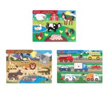 Melissa &  Doug Holz Knopfpuzzle Set