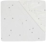 Jollein Spannbettlaken Twinkling 70/75x140/150 cm, Off White/Sea Green