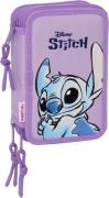 Stitch Sweet Dreifach-Federmäppchen, Lila