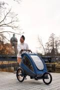 Beemoo Sporty Trail Fahrradanhänger inkl. Jogging-Set, Deep Blue
