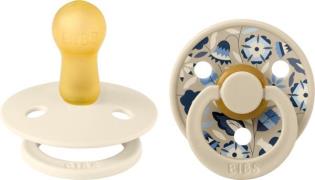 BIBS x Liberty Colour Bobo Schnuller 2er-Pack Latex Größe 2, Ivory Mix