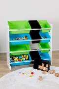 Cloudberry Castle Aufbewahrungsregal mit 12er-Pack Laden, Blau, Kinder...