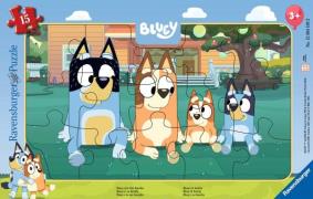 Ravensburger Bluey And Her Family Rahmenpuzzle 15 Teile