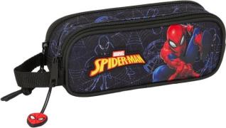 Marvel Spider-Man Doppel-Federmäppchen Attack, Schwarz/Blau