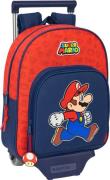 Super Mario Small Trolley Reisekoffer 10L Trick, Dunkelblau/Rot