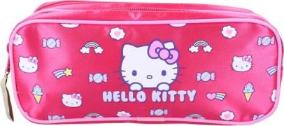 Hello Kitty Doppel-Federmäppchen Follow The Rainbow, Rosa