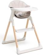 Beemoo CARE Harmony Hochstuhl inkl. Sitzkissen, White/Wood/Beige