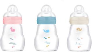 MAM Feel Good Babyflasche Glas 170 ml, Mix