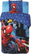 Marvel Spider-Man Bettwäsche 140x200 cm, Blau