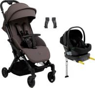 Beemoo Easy Fly Lux 4 Buggy inkl. Route i-Size Babyschale &  Basis, Gu...