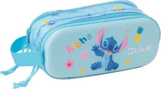 Disney Lilo &  Stitch 3D Doppel-Federmäppchen, Blau