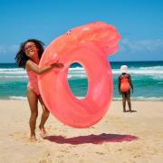 SUNNYLiFE Luxe Schwimmring, Shell Neon 
